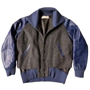 Golden Goose Blue and Gray Bomber Jacket
